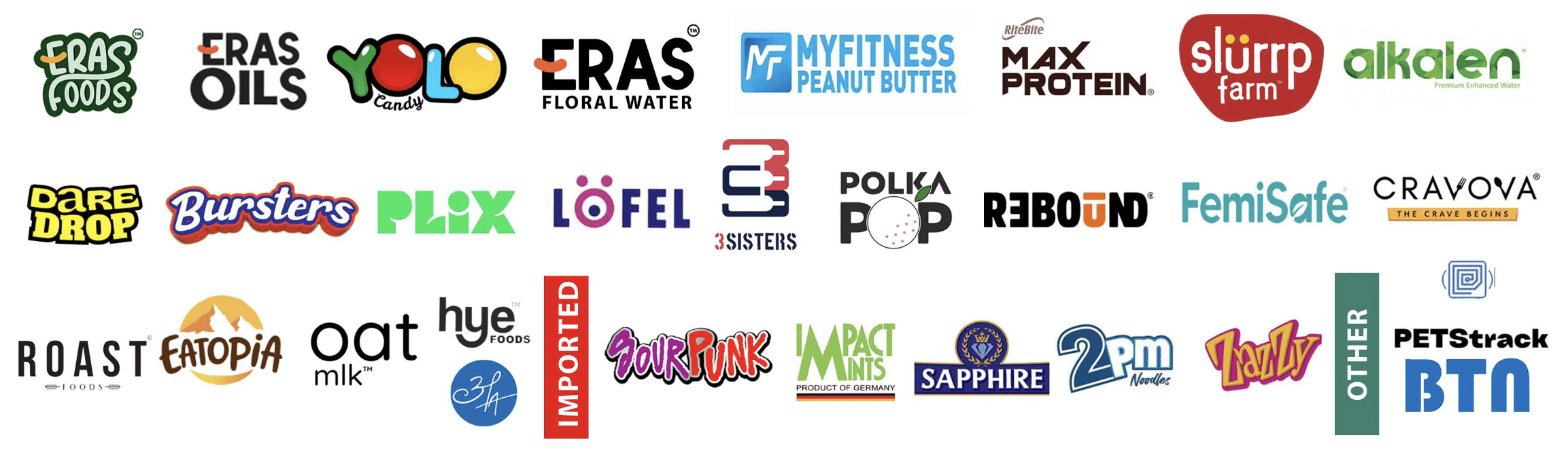 Eras Ventures premium brands logos